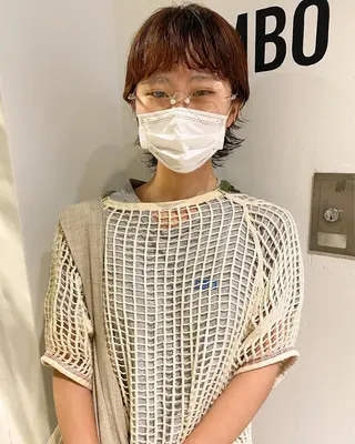 ショート カラー パーマ ヘアアレンジ メンズ キッズ ネイル マツエク・マツパ パーマスタイル🔅 sayacaのヘアスタイル