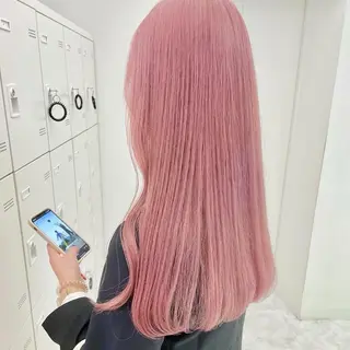 ロング カラー ヘアアレンジ ウルフカット×ハイ トーン職人🤍ゆうひのヘアスタイル