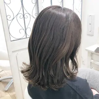 セミロング カラー ヘアアレンジ ✨🌿大人可愛い愛さ れhair🌿✨松本のヘアスタイル