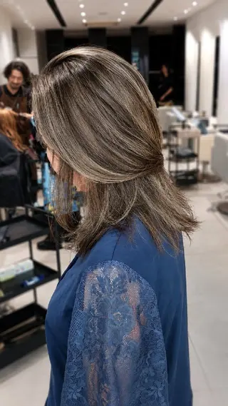 ミディアム 千葉 光春のヘアスタイル