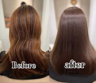 セミロング 梅田縮毛矯正◻︎髪質 改善◻︎細見 了眞のヘアスタイル