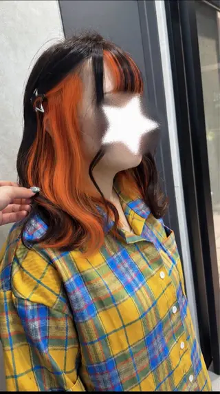 ミディアム カラー GiseL ゆうな 5階 ブリーチのヘアスタイル
