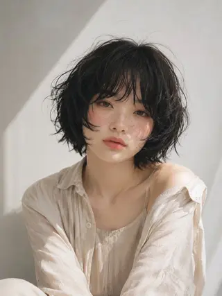 ショート パーマ くまざき　なな /パーマモデル募集中のヘアスタイル