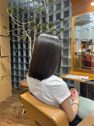 ミディアム カラー れおん/ワンカラー モデル募集🎧のヘアスタイル
