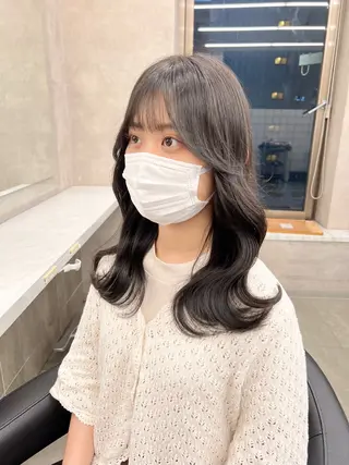 セミロング カラー パーマ ヘアアレンジ メンズ 上品＆韓国風 🥀海心🥀のヘアスタイル