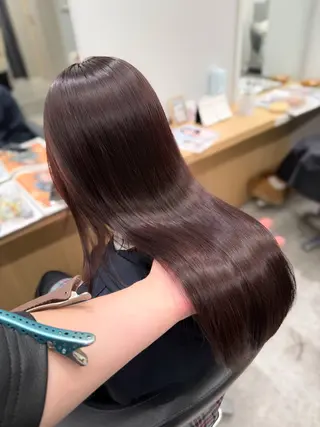 ロング カラー 巻ける髪質改善🫧ハ イライト/永田汰伊智のヘアスタイル