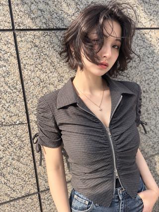 ミディアム カラー Grow by NYNY 打越裕樹のヘアスタイル
