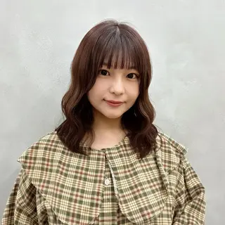 ミディアム カラー 髪質改善/縮毛矯正/ 艶カラー🦢川上葵のヘアスタイル