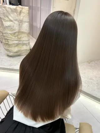 ロング 福岡縮毛矯正✨️ ストレート 向井和輝のヘアスタイル