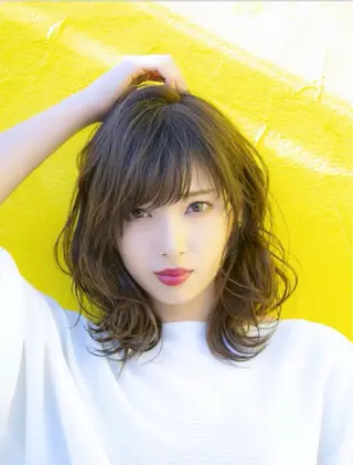 セミロング レイヤー/艶髪/ 髪質改善/YUYAのヘアスタイル