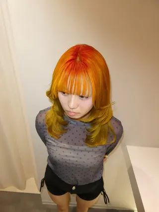 セミロング カラー 佐野 えり奈のヘアスタイル