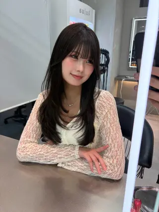 セミロング カラー ヘアアレンジ 【博多髪質改善】 吉村 清志のヘアスタイル