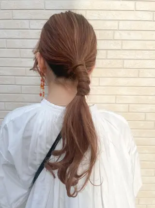 ロング ヘアアレンジ 【表参道】Ruri デジタルパーマのヘアスタイル