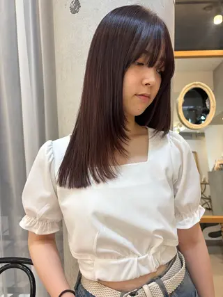 ロング カラー オカモト ハルカのヘアスタイル