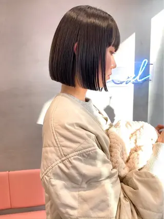 ショート カラー パーマ 🦋韓国風レイヤー/ 艶髪矯正🦋凛太郎のヘアスタイル