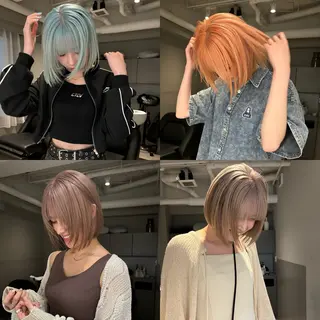 ショート ハイトーン/ ボブ 中村麟のヘアスタイル