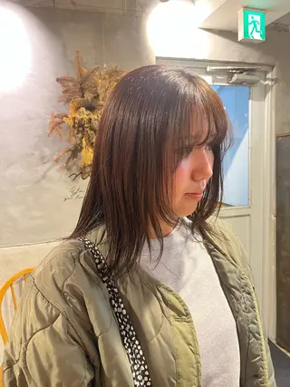 カラー くるみ🩰/ボブ レイヤー/暖色カラーのヘアスタイル