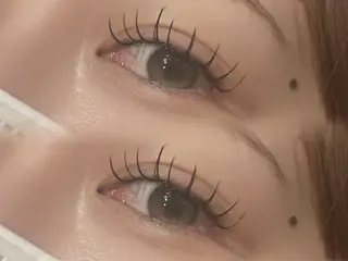 マツエク・マツパ 韓国風艶髪カラー× 束感まつ毛🎀美雨のマツエク・マツパデザイン