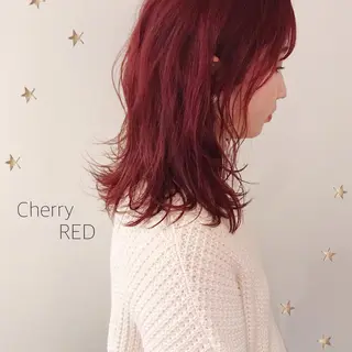 ミディアム カラー 市川 千夏のヘアスタイル
