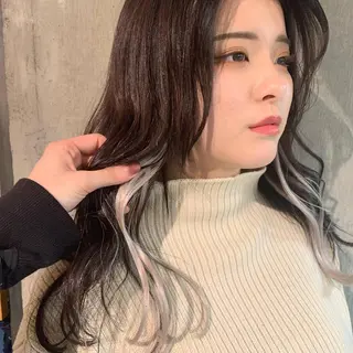 ロング kiyono ⭐︎ダブルカラーのヘアスタイル