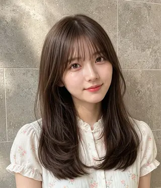 ロング 神戸/karina /レイヤー/顔まわりのヘアスタイル