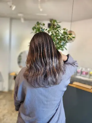 ロング カラー 金田 拓也のヘアスタイル
