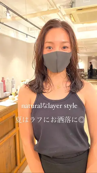 ミディアム カラー ヨシダ トオルのヘアスタイル