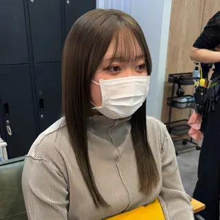 カラー 銀座：似合わせカラー オリーブ🫒アレンジのヘアスタイル