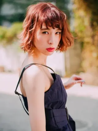 ミディアム カラー パーマ amie所沢駅 プロペ通り店【アミ】のヘアスタイル