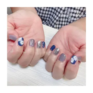 ミディアム ネイル 🐾enen style 🐾のネイルデザイン