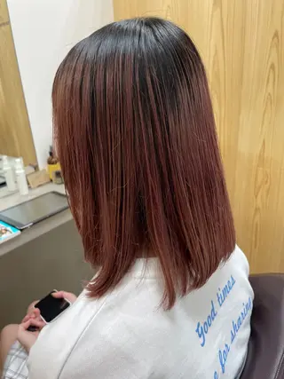 ミディアム カラー くるくるパーマ aikoのヘアスタイル