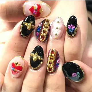 ネイル 渋谷/チップ長さ出し 👑アプレgel-xのネイルデザイン