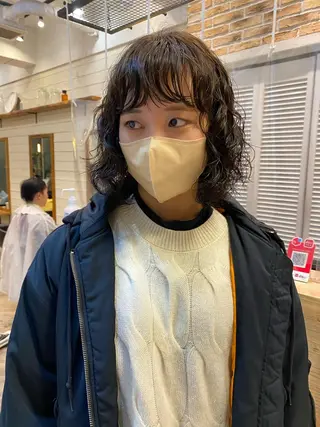 セミロング パーマ フレンチボブパーマ Yuukiのヘアスタイル