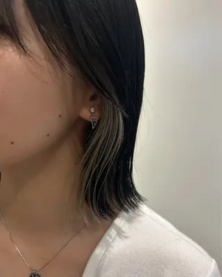 ミディアム カラー 田中 遥陽のヘアスタイル