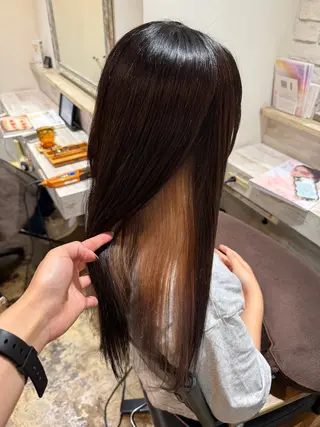 ロング カラー 透明感カラー/パーマ 🌀アオノのヘアスタイル