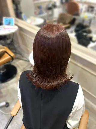ミディアム 💖韓国カラー エクステmikotoのヘアスタイル