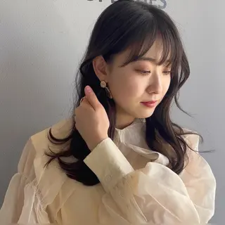 セミロング mickey Yuinaのヘアスタイル