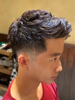 ショート パーマ メンズ El BARBEROのヘアスタイル