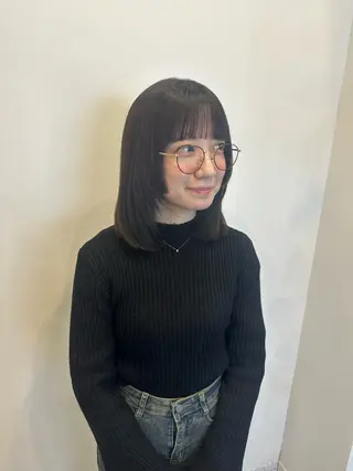 ミディアム カラー 西村 奈桜のヘアスタイル