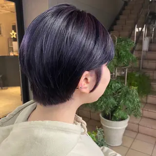 ショート カラー 🌷ラベンダーピンク 顔まわり🌷ねいろのヘアスタイル