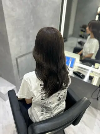 セミロング カラー 中村 さきのヘアスタイル