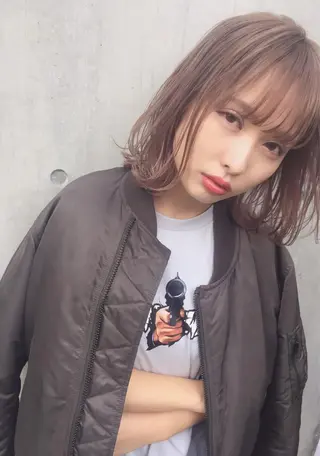 ショート ミディアム 透明感カラー🌿ボブ ✨飛田 ケイのヘアスタイル