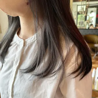 ミディアム カラー 【育休中】EARTH 荒井店HARUNAのヘアスタイル