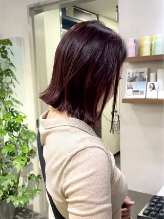 ミディアム 縮毛矯正募集🔥 西梅田/六角一咲のヘアスタイル