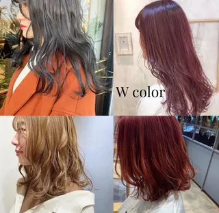 ミディアム カラー 比嘉 千咲のヘアスタイル