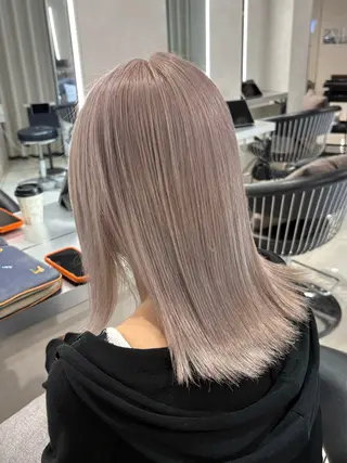 ミディアム 🤍透明感・上品艶 カラー│フウカのヘアスタイル