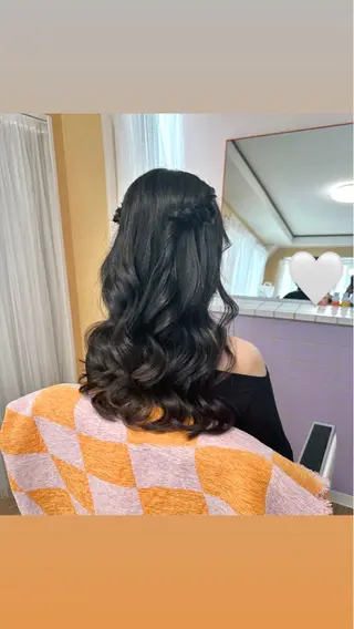 ロング ヘアアレンジ 杏寿 ヘアセットサロンのヘアスタイル