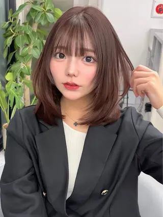 ミディアム カラー ヘアアレンジ 【博多髪質改善】 吉村 清志のヘアスタイル