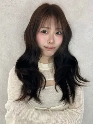 ロング カラー ヘアアレンジ レイヤーカット×髪質 改善🇰🇷シオリのヘアスタイル