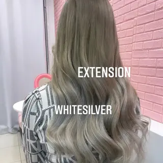 ロング カラー エクステ🩵ブリーチ 韓国ヘア🩵KAEのヘアスタイル